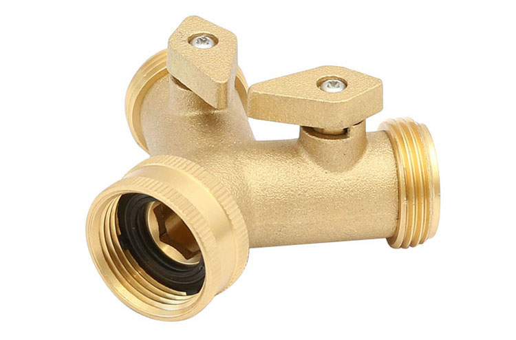 놋쇠 2 Way Garden Hose Connector made in China